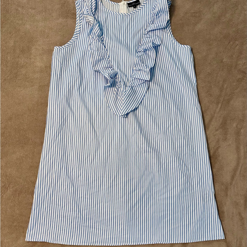Nursing Queen Blue and White Striped Knee-length Dress - L